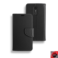 LG K30 / K10 (2018) / LMX410 Leather Wallet Case WC01 Black