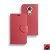 Motorola Moto E5 Plus/ Moto E5 Supra /XT1924 Leather Folio Wallet Case WC01 Red