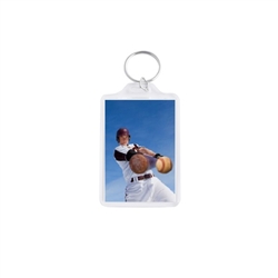 1 3/4 by 2 3/4 inch snap in photo key chain