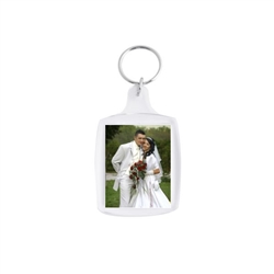 1 3/8 x 1 3/4 Acrylic Snap In Photo Key Chain (pack of 25)