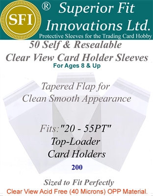 Superior Fit Sleeves for 20-55 PT Top Loaders