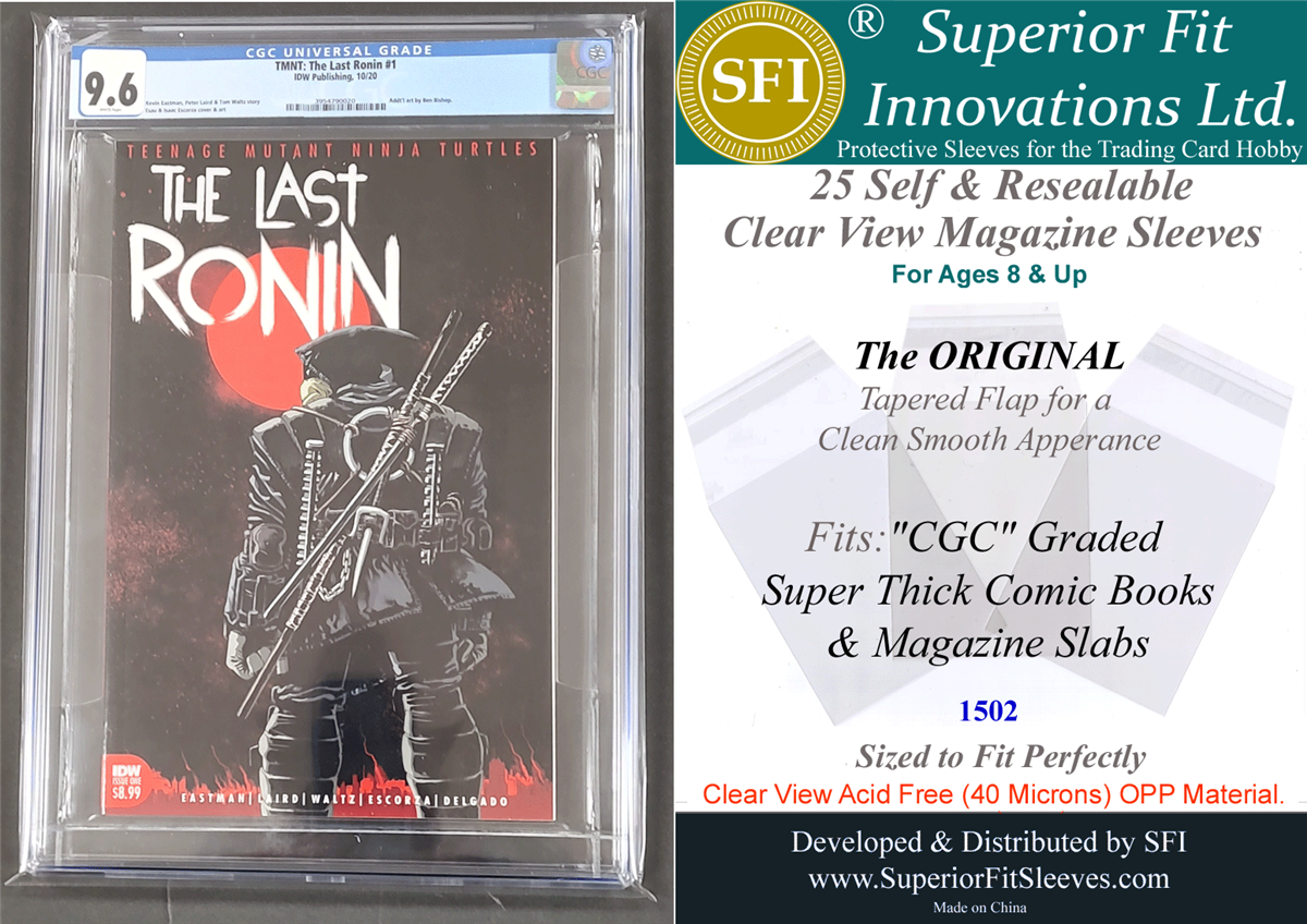 Superior Fit Sleeves for CGC Graded Magazine Slabs (25) *1502*