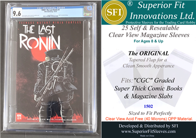 Superior Fit Sleeves for the CGC  Graded  Super Thick Comic Books and Magazine Slabs