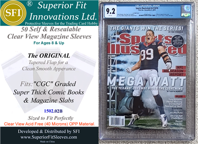 Superior Fit Sleeves for the CGC  Graded  Super Thick Comic Books and Magazine Slabs
