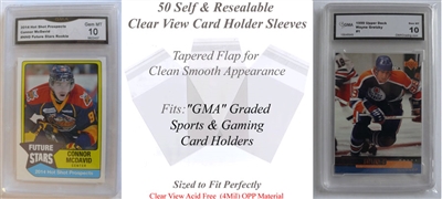 Superior Fit Sleeves for GMA Graded Card Slabs