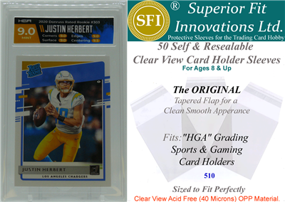 Superior Fit Sleeves for HGA Graded Card Slabs