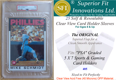 Superior Fit Sleeves for PSA Graded 5 x 7 Cards