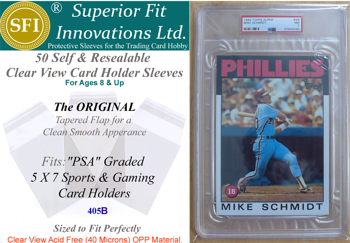 Superior Fit Sleeves for PSA Graded 5 x 7 Cards 50