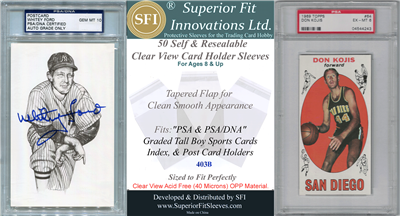 Superior Fit Sleeves for PSA/DNA Large Graded Tall Boy Card Slabs (50)