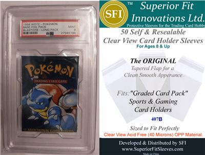 Superior Fit Sleeves for PSA Graded Card Pack Slab (50)