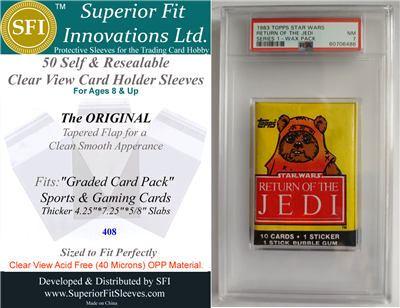 Superior Fit Sleeves for PSA Graded Card Pack THICK Slabs