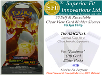 Superior Fit Sleeves for Pokemon 10 Card Blister Packs (50)