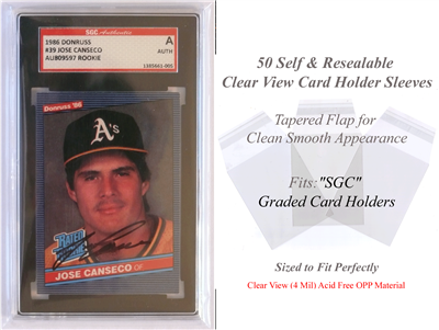 Superior Fit Sleeves for SGC Graded Sports Card Slabs