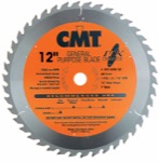 CMT 251.045.12 12" Diameter X 45T ATB Industrial Thin Kerf General Purpose Miter Saw Blade With 1" A