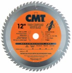 CMT 253.072.12 12" Diameter X 72T ATB Industrial Thin Kerf Finish Compound Miter Saw Blade With 1" A