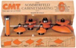 CMT 800.515.11 Six Piece Kitchen Cove Cabinetmaking Router Bit Set With 1/2" Shank