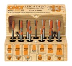 CMT 800.519.11 13-Pc Dovetail & Straight Router Bit Set, For Leigh D4 Jig