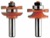 CMT 891.502.11 Quarter Round 2 Piece Rail And Stile Router Bit Set (1/2" Shank) (For Stock 11/16" To