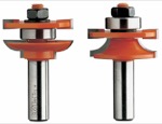 CMT 891.502.11 Quarter Round 2 Piece Rail And Stile Router Bit Set (1/2" Shank) (For Stock 11/16" To