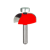 Freud 30-404  3/8" Radius Cove Router Bit With Solid Pilot (1/4" Shank)