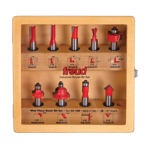 Freud 91-108 Nine Piece Basic Router Bit Set (1/2" Shank)