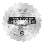 Freud LM71M012 12" Diameter X 20T Flat Thick Stock Rip Carbide-Tipped Saw Blade With 1" Arbor (.165 