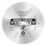 Freud LU72M020 20" Diameter X 72T ATB General Purpose Carbide-Tipped Saw Blade With 1" Arbor (.165 K