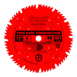 Freud LU83R012 12" Diameter X 60T Comb Coated Thin Kerf Combination Carbide-Tipped Saw Blade With 1"