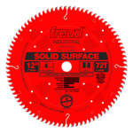 Freud LU95R012 12" Diameter X 84T TCG Solid Surface Carbide-Tipped Saw Blade With 1" Arbor (.126 Ker