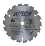 Tenryu CF-15218W 6" Carbide Tipped Saw Blade ( 18 Tooth ATAF Grind - 1/2" Arbor - 0.063 Kerf)