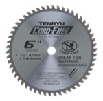 Tenryu CF-15254A 6" Carbide Tipped Saw Blade ( 54 Tooth ATB Grind - 1/2" Arbor - 0.063 Kerf)
