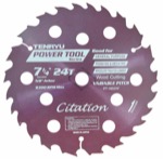 Tenryu PT-18524V 7-1/4" Carbide Tipped Saw Blade ( 24 Tooth ATB Grind - 5/8"Ko Arbor - 0.07 Kerf)