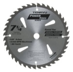 Tenryu PT-18540B 7-1/4" Carbide Tipped Saw Blade ( 40 Tooth ATAF Grind - 5/8"Ko Arbor - 0.063 Kerf)