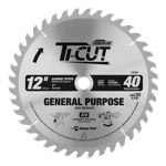 Timberline 12040 TI-CUT SAW 12"/40T ATB 1"