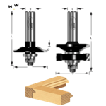 Timberline 440-34 STILE & RAIL OGEE GLASS SET