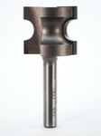 Whiteside 1427 3/8" Diameter X 3/16" Radius X 7/8" Double Flute Half Round Router Bit (1/4" Shank)