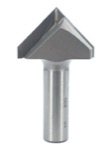 Whiteside 1508 1-1/2" Diameter X 3/4" Point Length 90-Degree Double Flute V-Grooving Router Bit (1/2