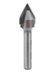 Whiteside 1550 1/2" Diameter X 7/16" Point Length 60-Degree Double Flute V-Grooving Router Bit (1/4"