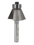 Whiteside 2301 1/2" Cutting Height Double Flute 25 Degree Edge Bevel Bit (1/4" Shank)