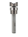 Whiteside 3000 1/2" Diameter X 1/4" Double Flute Template Bit With Ball Bearing (1/4" Shank)