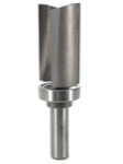 Whiteside 3019 1-1/8" Diameter X 2" Double Flute Template Bit With Ball Bearing (1/2" Shank)