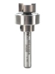 Whiteside 3028 1/2" Diameter X 1/4" Double Flute Template Bit With Oversize Bearing (1/4" Shank)