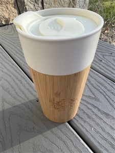 16 oz Ceramic and Bamboo Full Sleeve Tumbler