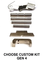 GoTo GEAR Chrome Extended Control Kit With Tango Down Slide Stop/Release And Aluminum Magazine Release For GLOCK GEN 4