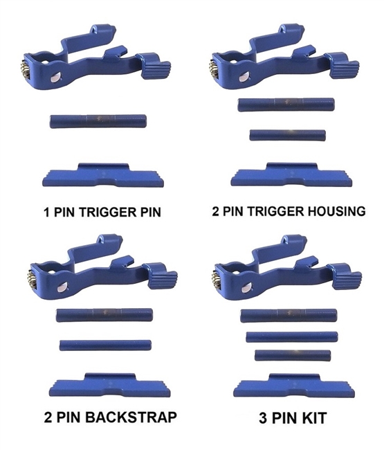 GoTo SPORTS GEAR NRA Blue Cerakote Extended Control Kits  With TANGO DOWN Slide Release For Glock 17, 19, 19X, 22, 23, 26, 27, 31, 34, 35, 44, 45 GEN 5 (Price Varies Per Kit)