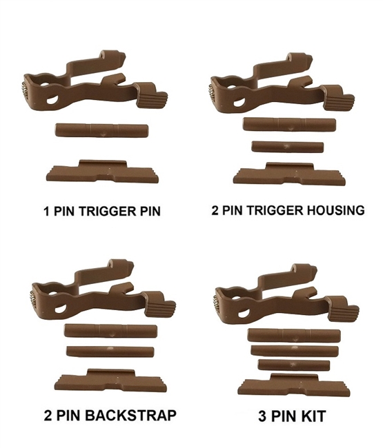 GoTo SPORTS GEAR Flat Dark Earth (FDE) Cerakote Extended Control Kits  With TANGO DOWN Slide Release For Glock 17, 19, 19X, 22, 23, 26, 27, 31, 34, 35, 44, 45 GEN 5 (Price Varies Per Kit)