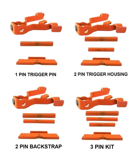 GoTo SPORTS GEAR  HiViZ Orange Cerakote Extended Control Kits  With TANGO DOWN Slide Release For Glock17, 19, 19X, 22, 23, 26, 27, 31, 34, 35, 44, 45 GEN 5 (Price Varies Per Kit)