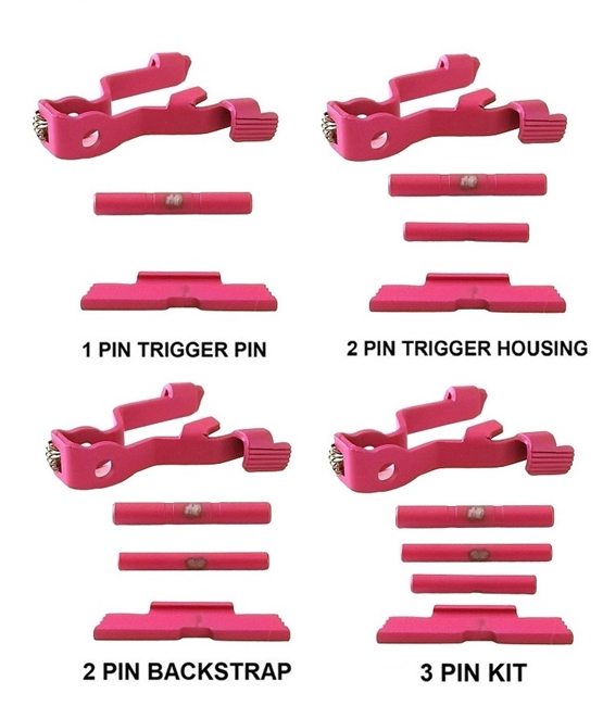 GoTo SPORTS GEAR Pink Cerakote Extended Control Kits  With TANGO DOWN Slide Release For Glock 17, 19, 19X, 22, 23, 26, 27, 31, 34, 35, 44, 45 GEN 5 (Price Varies Per Kit)