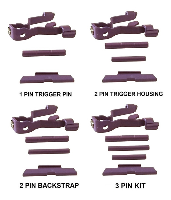 GoTo SPORTS GEAR MAD Purple Cerakote Extended Control Kits  With TANGO DOWN Slide Release For Glock 17, 19, 19X, 22, 23, 26, 27, 31, 34, 35, 44, 45 GEN 5 (Price Varies Per Kit)