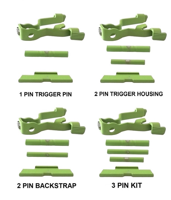 GoTo SPORTS GEAR Zombie Green Cerakote Extended Control Kits  With TANGO DOWN Slide Release For Glock 17, 19, 19X, 22, 23, 26, 27, 31, 34, 35, 44, 45 GEN 5 (Price Varies Per Kit)